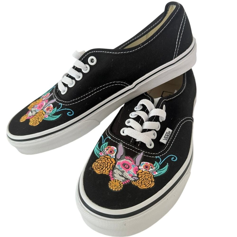 Vans Dia de Los Muertos Sneakers Size 9 Xoloitzcuintle Dog Skull Street Goth NEW